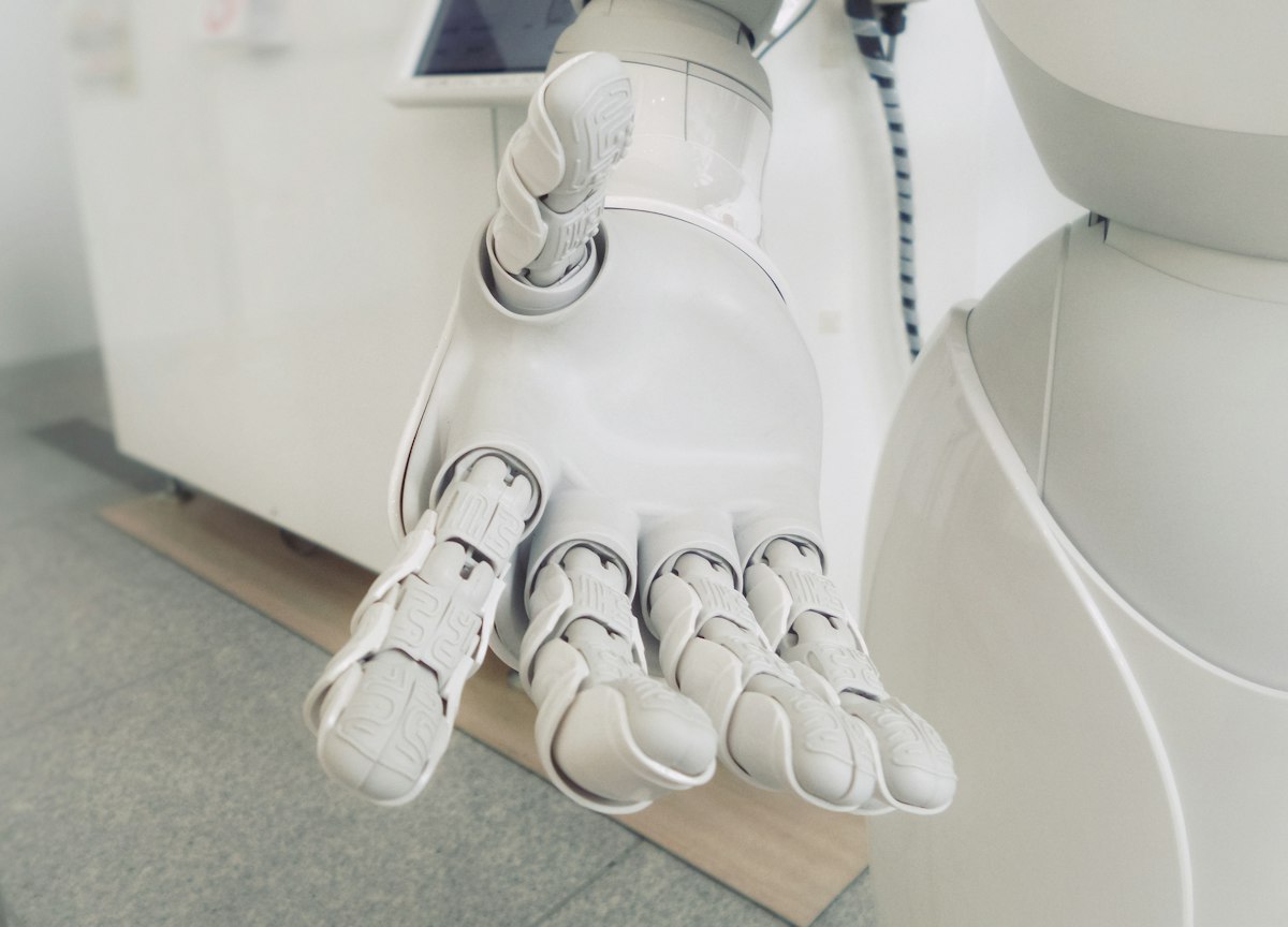 Close-up of a dexterous robotic hand